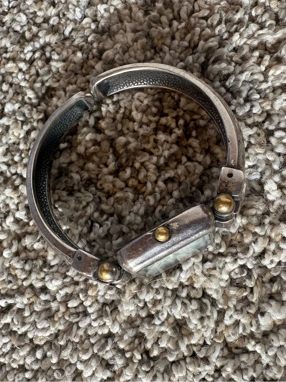 Chico’s Silver-Tone Square Dial Bracelet Watch with Gold Accents - Women’s